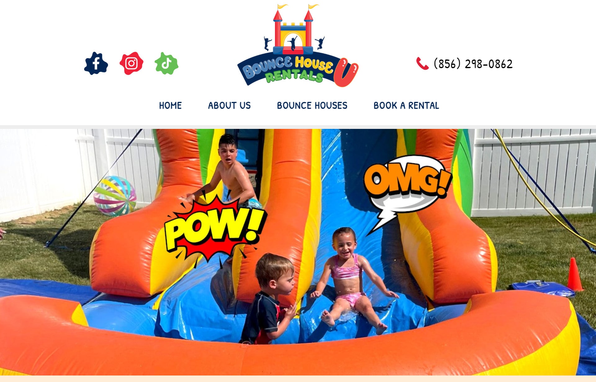 Bounce House U Rentals Homepage Screenshot